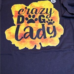 Black 'Crazy Dog Lady' T-Shirt